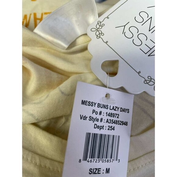 Messy Buns, Lazy Days Nashville Rock & Roll T-Shirt MEDIUM - Picture 5 of 11